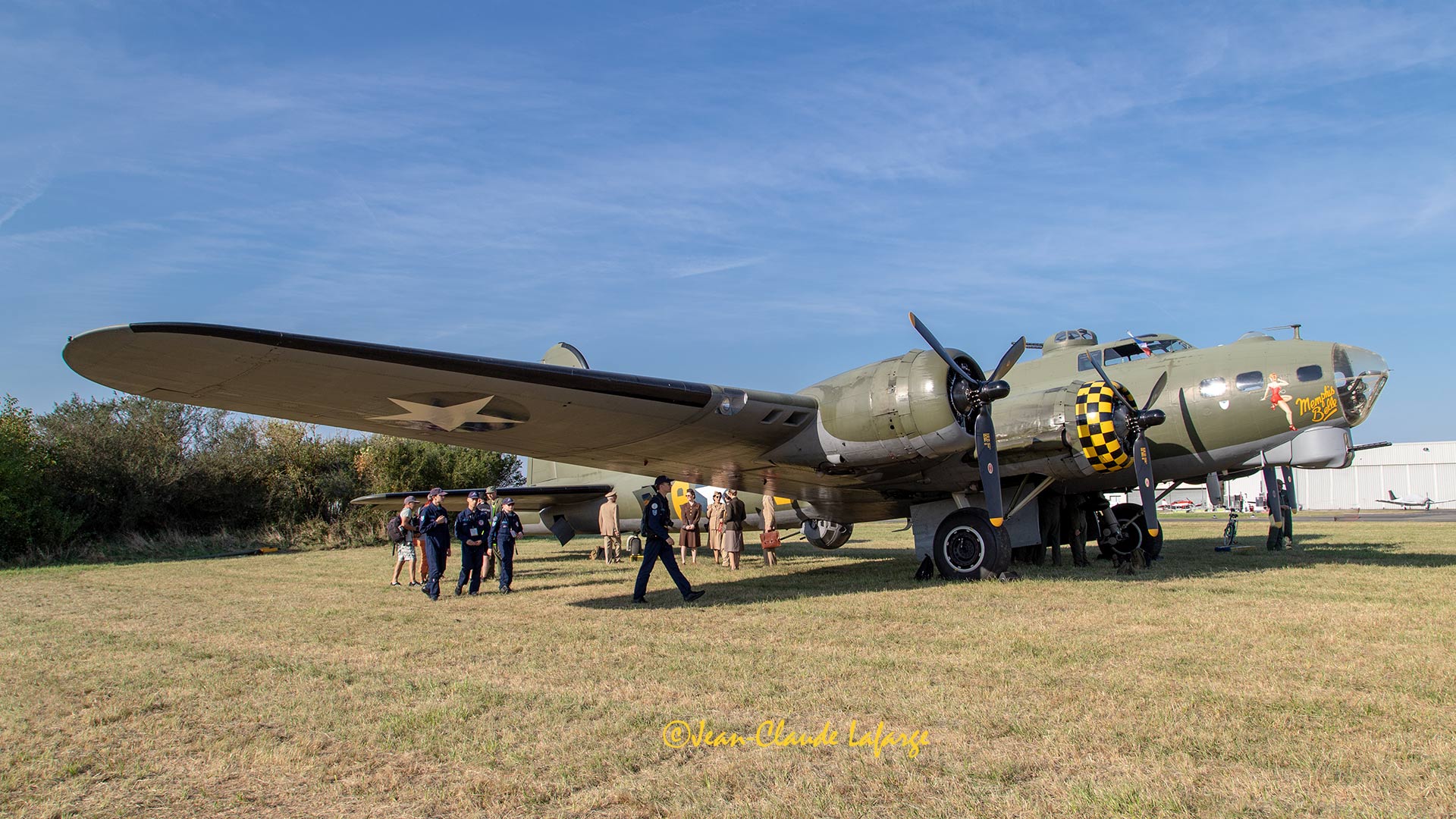 Avion américain, la Forteresse volante en exposition à Villaroche.