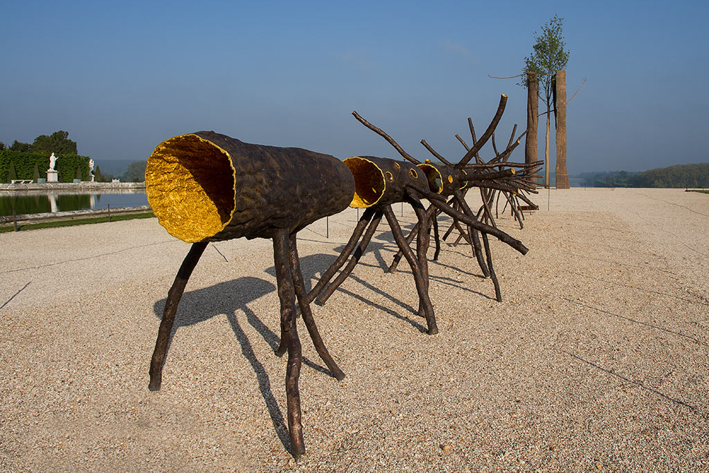 Exposition de l'Artiste Giuseppe Penone dans le Parc du Château de Versailles.