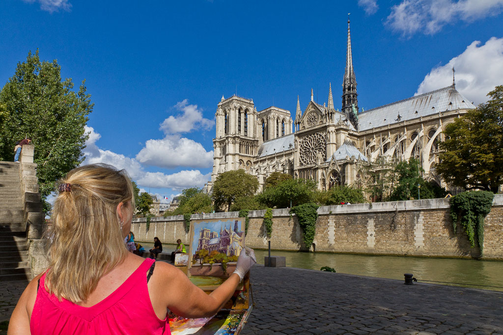 La Cathédrale Notre Dame de Paris peinte par l’Artiste Beverly