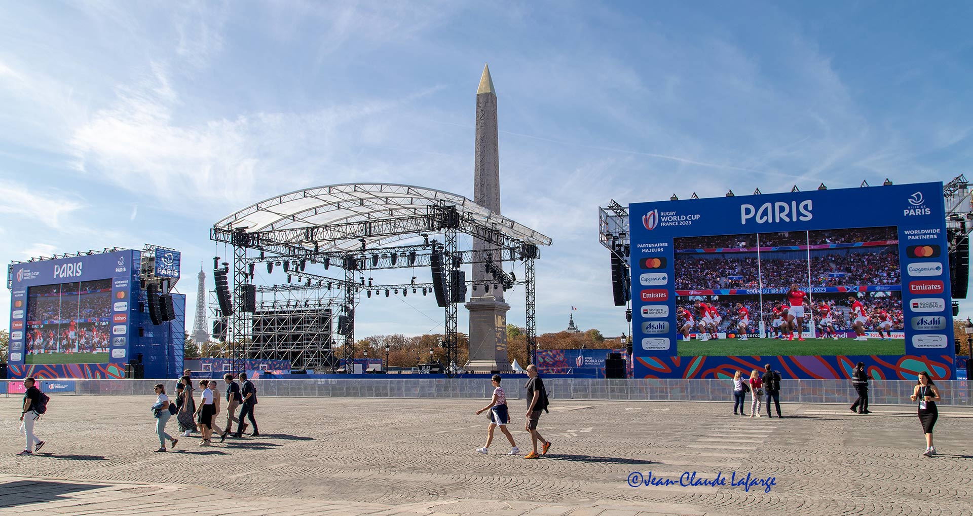 Coupe du monde de Rugby 2023: une fan zone place de la Concorde à Paris accueille gratuitement tous les fans du ballon ovale.