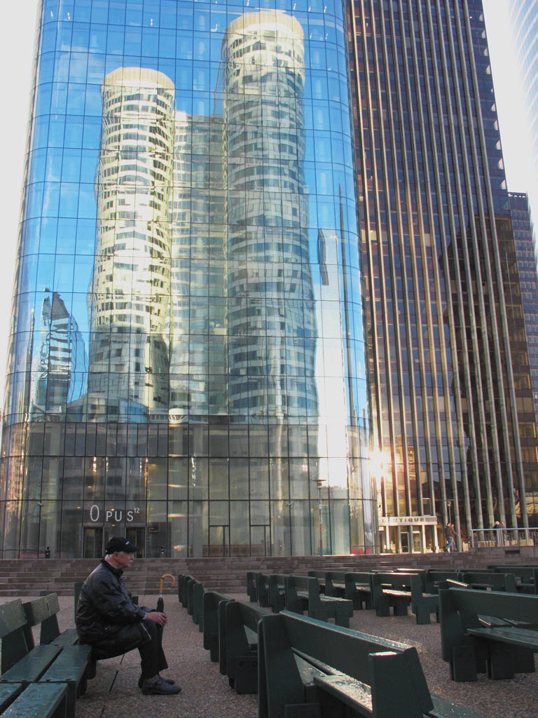 Les Tours de la Défense à Paris (reflets)