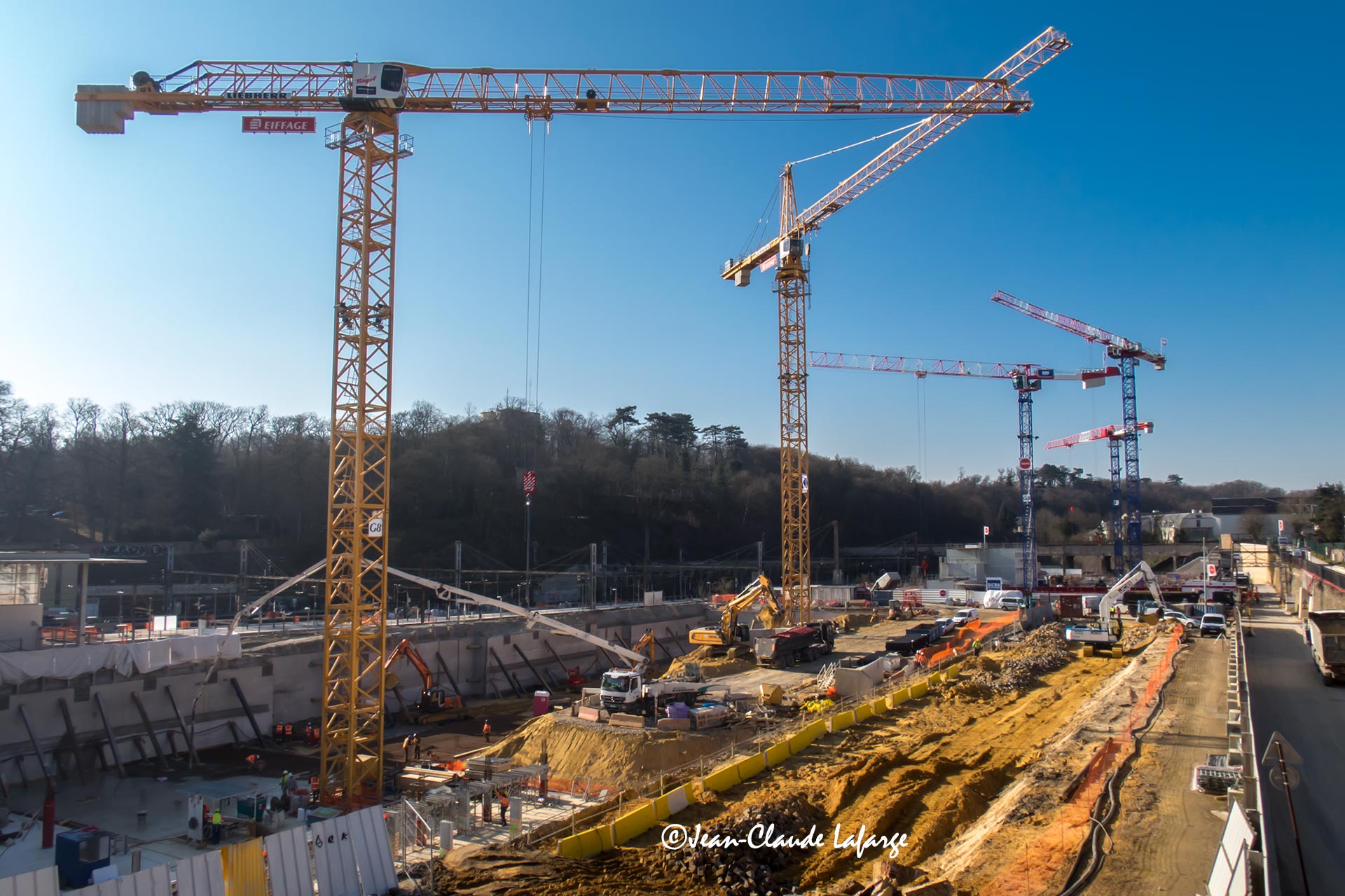 Avancement des travaux de la Gare des chantiers de Versailles au 23 février 2018.